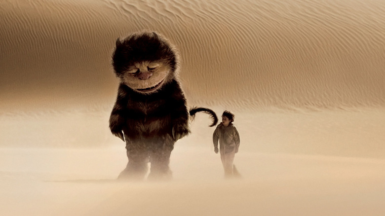 Max walking with Carol in the desert in Where the Wild Things Are