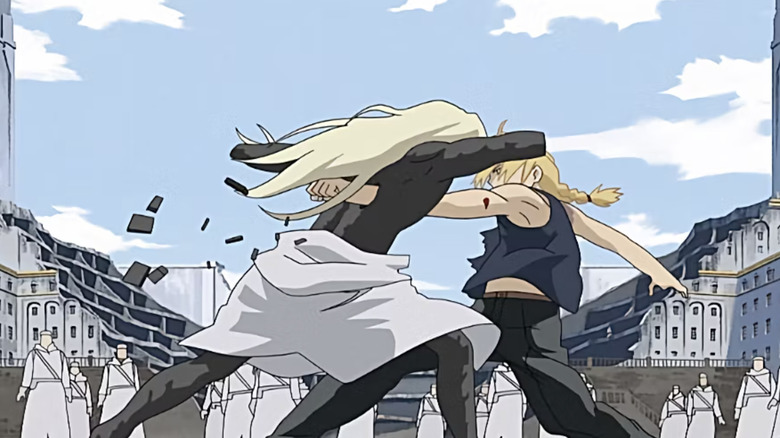 Fullmetal Alchemist Brotherhood Edward Elric defeats Father
