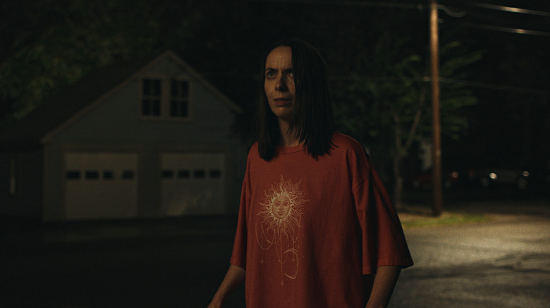 Patricia looking confused in the darkness on Widow's Bay