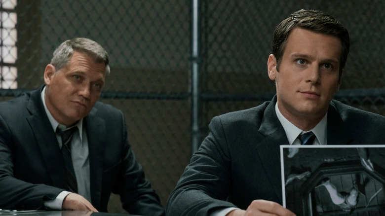 Bill and Holden in the interrogation room on Mindhunter