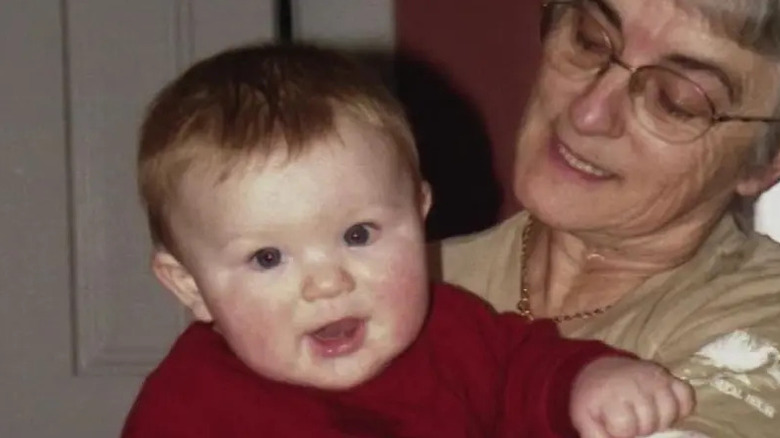 Baby Zachary and his grandmother Kate Bagby in a photo from Dear Zachary: A Letter to a Son About His Father