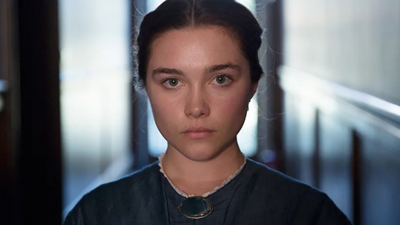 Katherine staring blankly ahead in Lady Macbeth