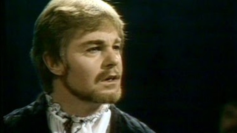 Hamlet in a dark room in the 1980 version of Hamlet