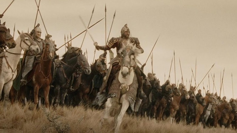 Théoden leads a charge in The Return of the King