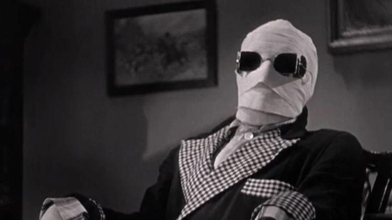 The Invisible Man -- Griffin sitting in chair with bandaged face