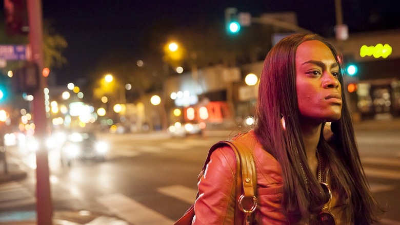 Alexandra on a Hollywood street in Tangerine