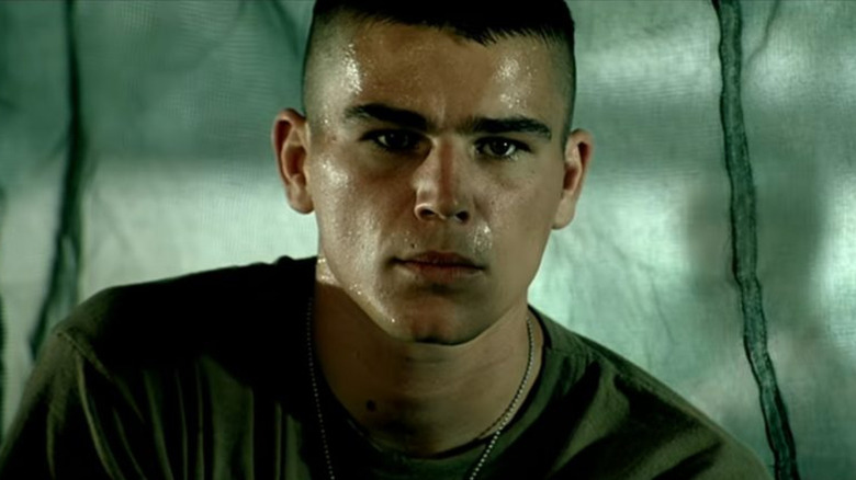 Matt sweating in Black Hawk Down