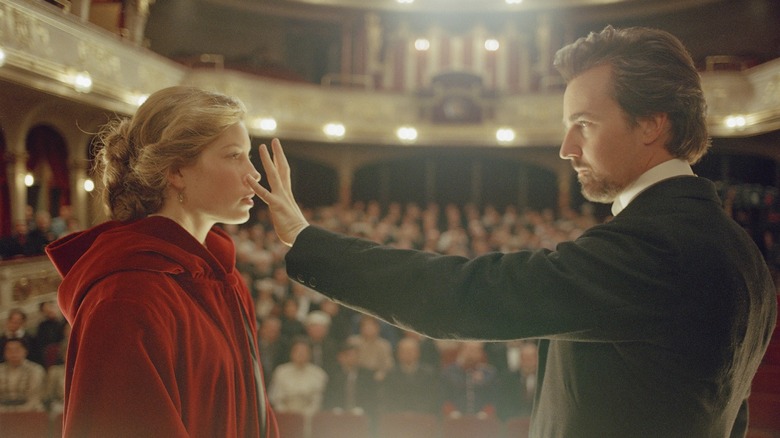 Sophie participating in one of Eisenheim's tricks in The Illusionist