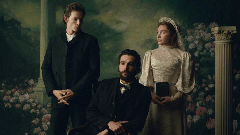 Charles, Adam, and Cathy posing for a portrait in East of Eden