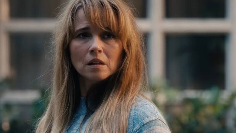 Pamela looking alarmed in Crystal Lake
