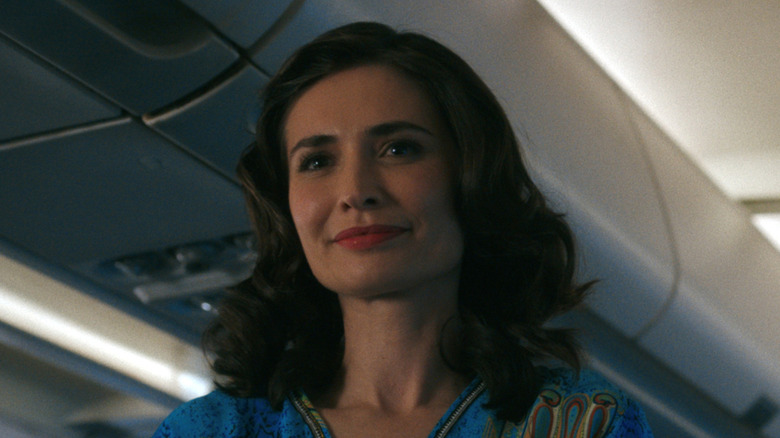 Karolina Wydra's Zosia smiling serenely on Pluribus