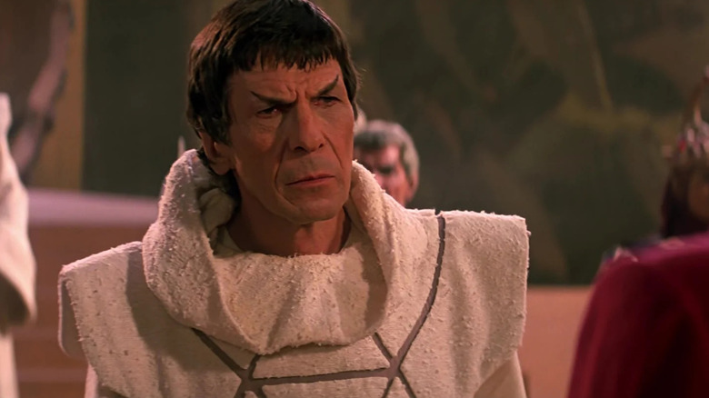Spock looking intense after being resurrected in Star Trek III: The Search for Spock