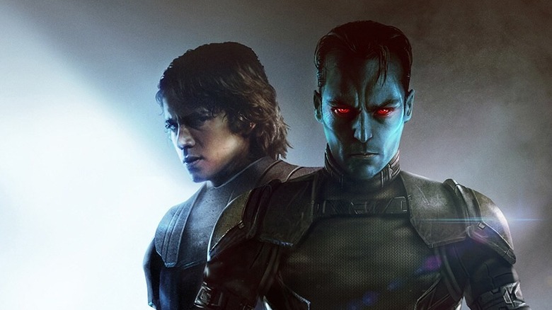Anakin Skywalker and Thrawn on the cover art for Thrawn: Alliances