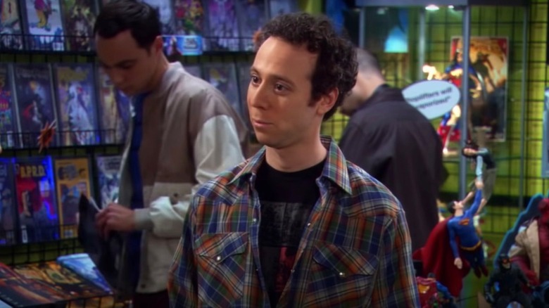 Stuart in the comic book store on The Big Bang Theory