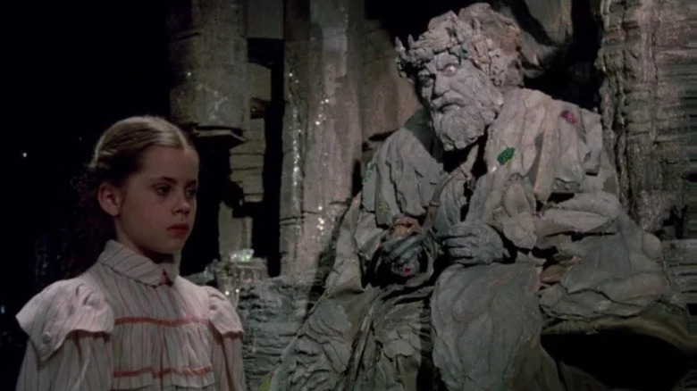 Faizura Balk's Dorothy and Nicol Williamson's Nome King looking uncomfortable in Return to Oz