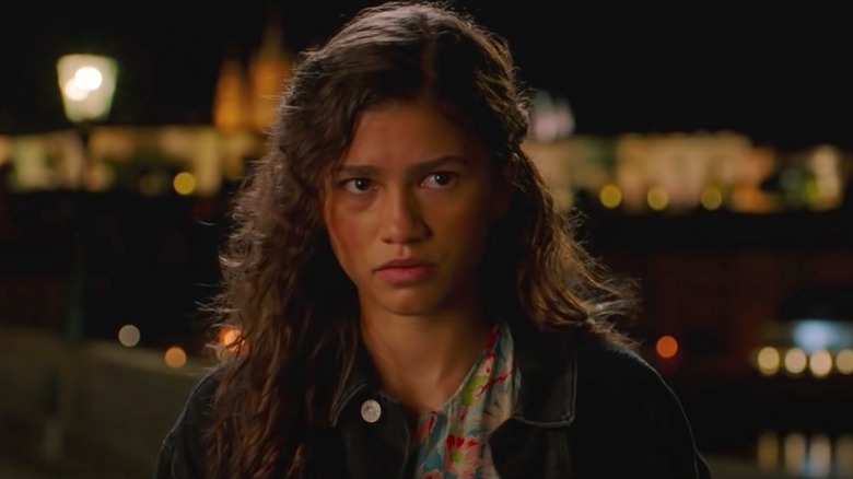 MJ looking worried in Spider-Man: Far From Home