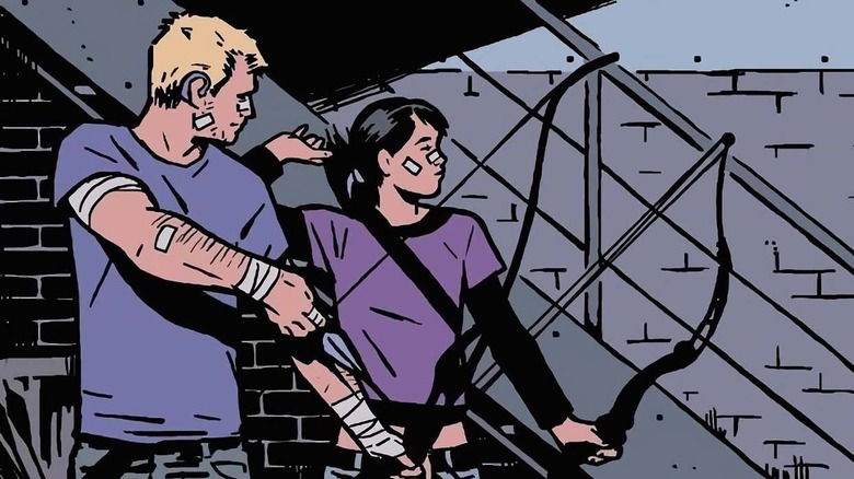 Clint Barton and Kate Bishop in Hawkeye