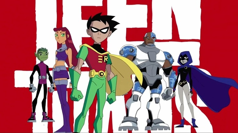 Teen Titans Beast Boy Starfire Robin Cyborg Raven