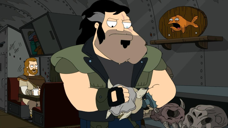 Stan Smith in an apocalyptic shelter with Jesus on American Dad!