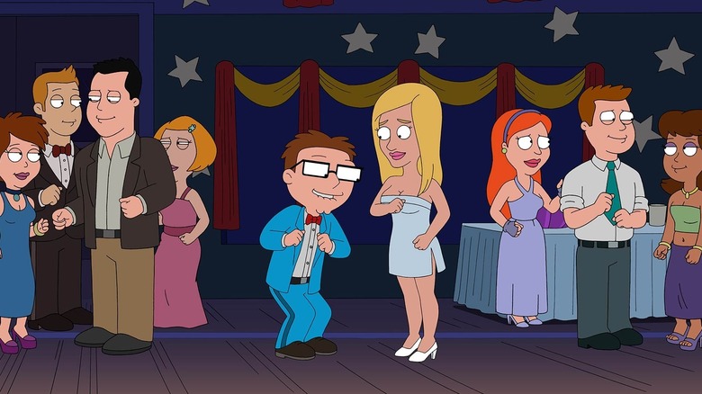 Steve Smith dancing with his date on American Dad!
