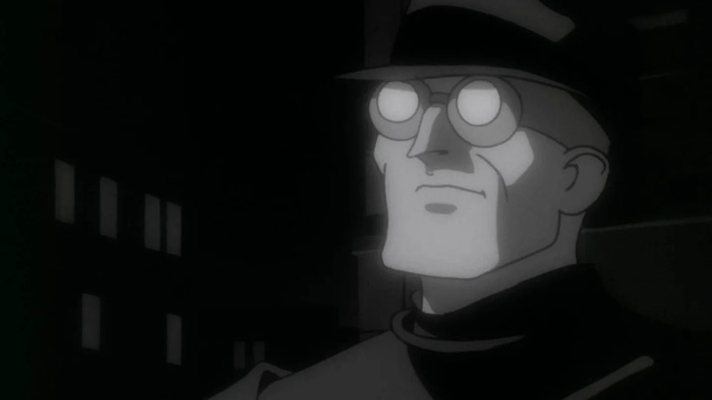 Batman: The Animated Series, "Beware The Gray Ghost," the Gray Ghost in black-and-white film serial