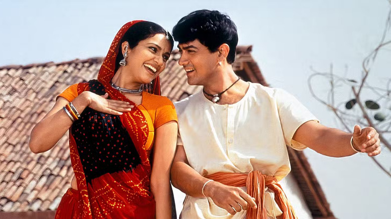 Gauri and Bhuvan singing in Lagaan