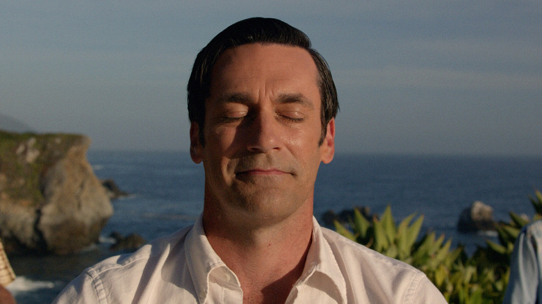 Don meditating on a hillside in Mad Men