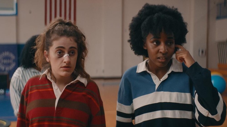 Rachel Sennott as PJ and Ayo Edebiri as Josie in Bottoms