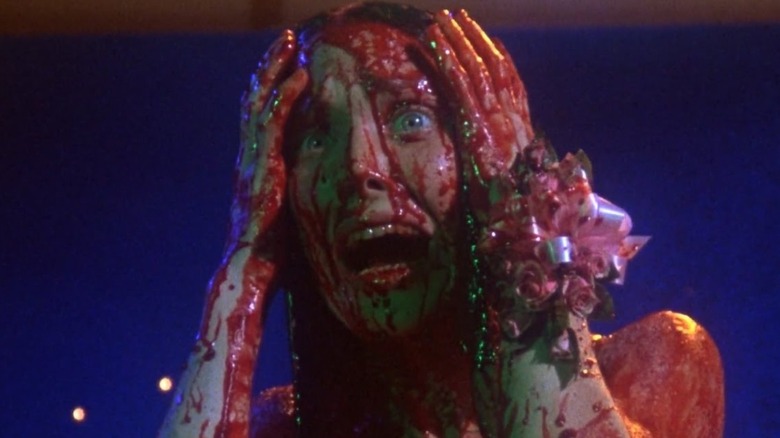 Carrie (Sissy Spacek) covered in pig's blood in Carrie