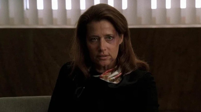 Dr. Melfi with a bruised face