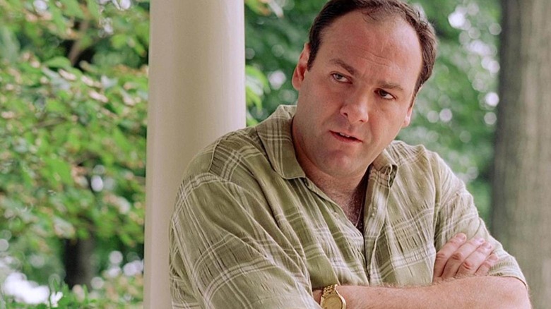 Tony Soprano with his arms crossed
