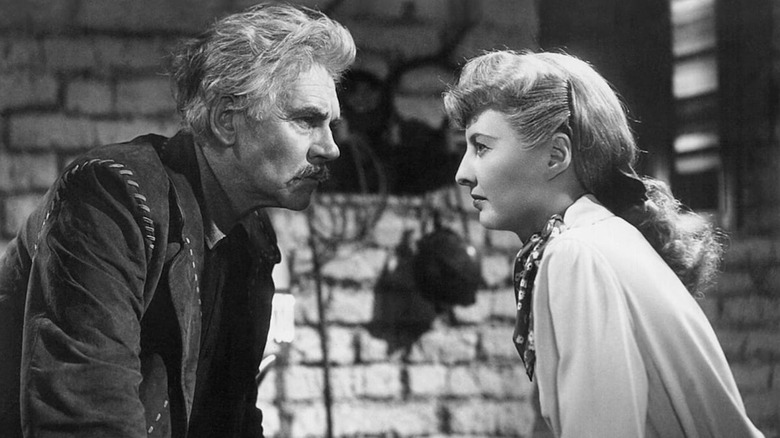 Walter Huston as T.C. Jeffords goes head-to-head with Barbara Stanwyck as Vance Jeffords in The Furies