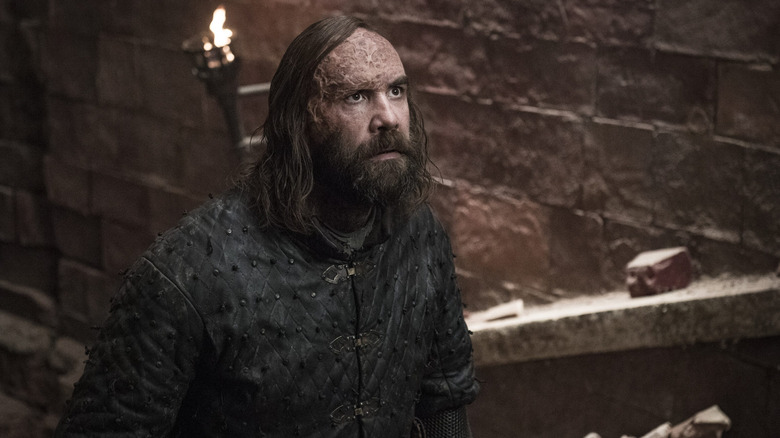 Game of Thrones, the Hound preparing to beat up his brother