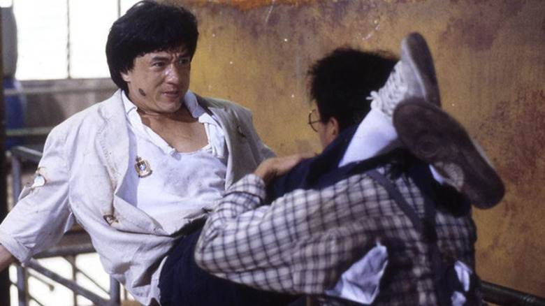 Jackie Chan leg lock