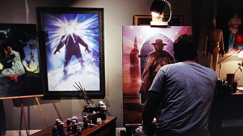 David paints Roland the gunslinger walking through a doorway in The Mist