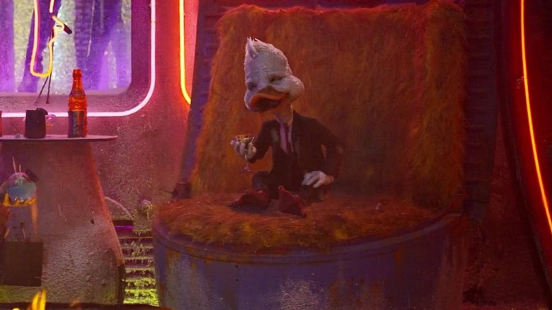 Howard the Duck enjoying a martini in Guardians of the Galaxy, Vol. 2