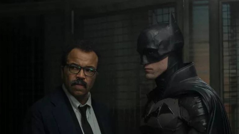 Gordon and Batman in the GCPD lockup.