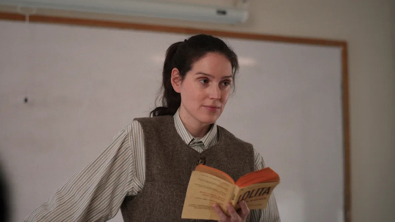 Agnes reading a book to her class in Sorry, Baby