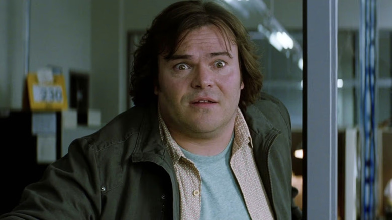 Jack Black as Brad in The Big Year looking shocked