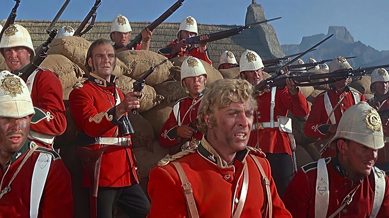 Lieutenant Gonville Bromhead and an army of soldiers around him in Zulu
