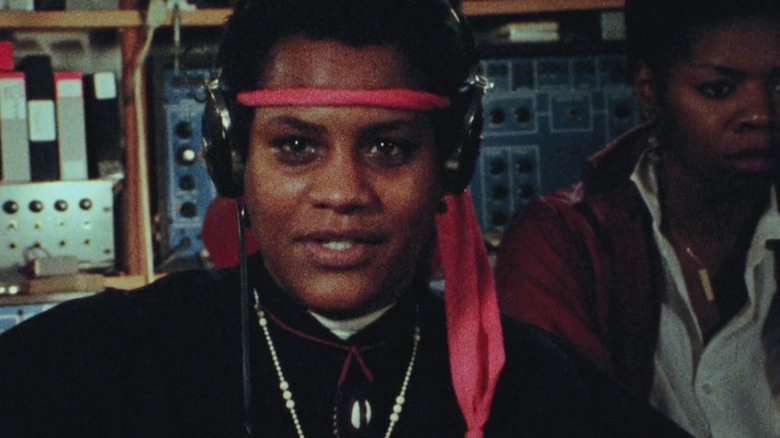 Honey in a recording booth in Born in Flames