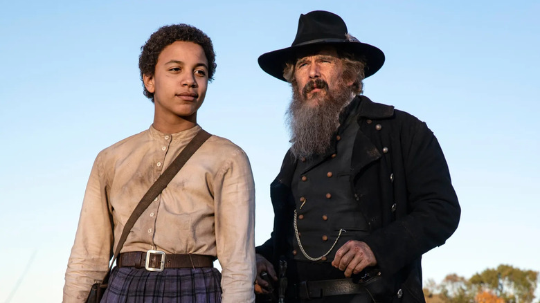 Joshua Caleb Johnson as Onion and Ethan Hawke as John Brown in The Good Lord Bird
