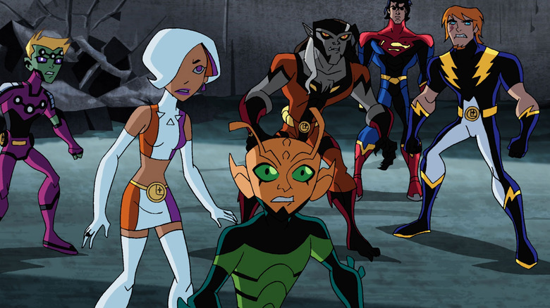 The Legion stands ready for a fight in The Legion of Superheroes