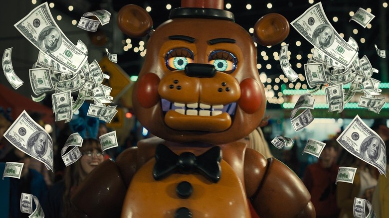 Freddy Fazbear walking down the street during the Fazfest in Five Nights at Freddy's 2
