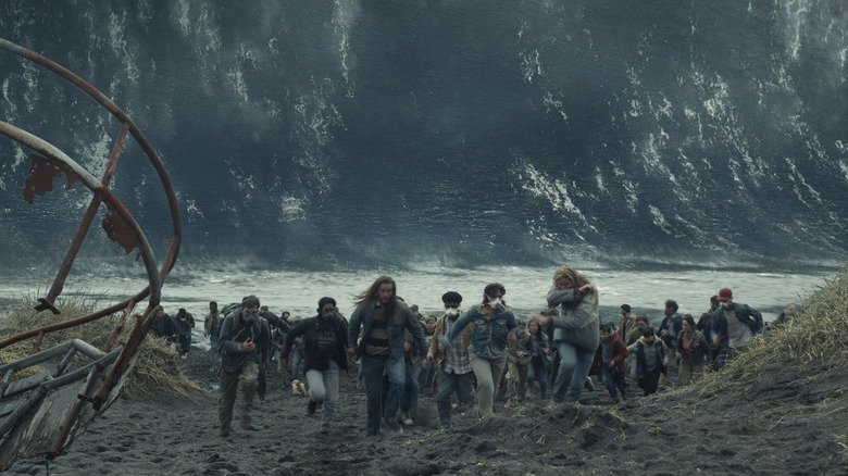 Survivors running from a giant wave in Greenland 2: Migration