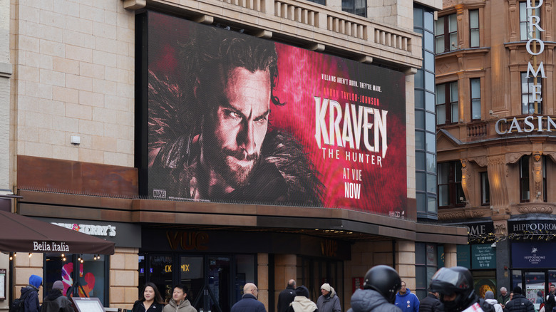 Kraven the Hunter billboard in Italy