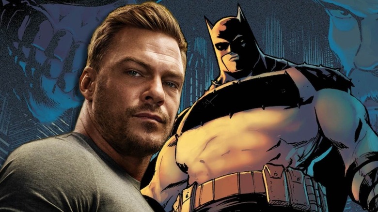Alan Ritchson as Reacher next to Batman
