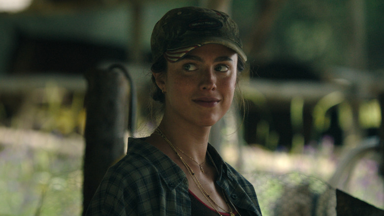 Margaret Qualley as Cima giving side eye in The Dog Stars