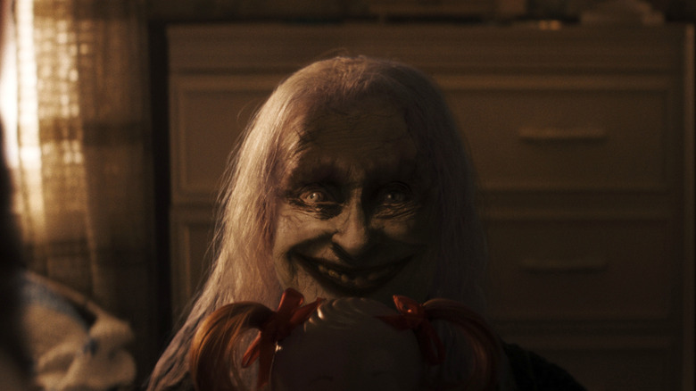 The old lady demon in the bedroom in The Conjuring: Last Rites