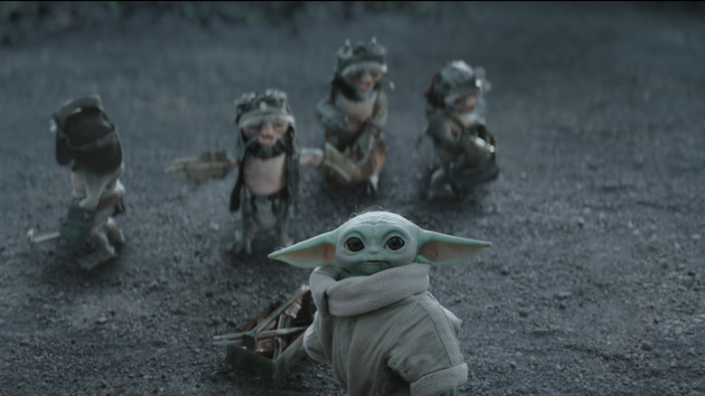 Grogu hanging with the Anzellans in The Mandalorian and Grogu